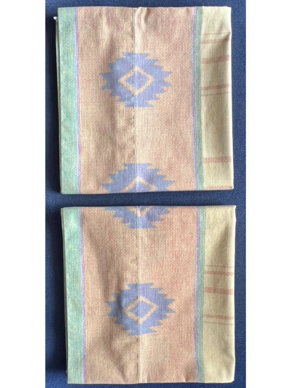 Aztec Southwest Queen Sheet Set Yellow Purple Orange VTG Westpoint Stevens USA
